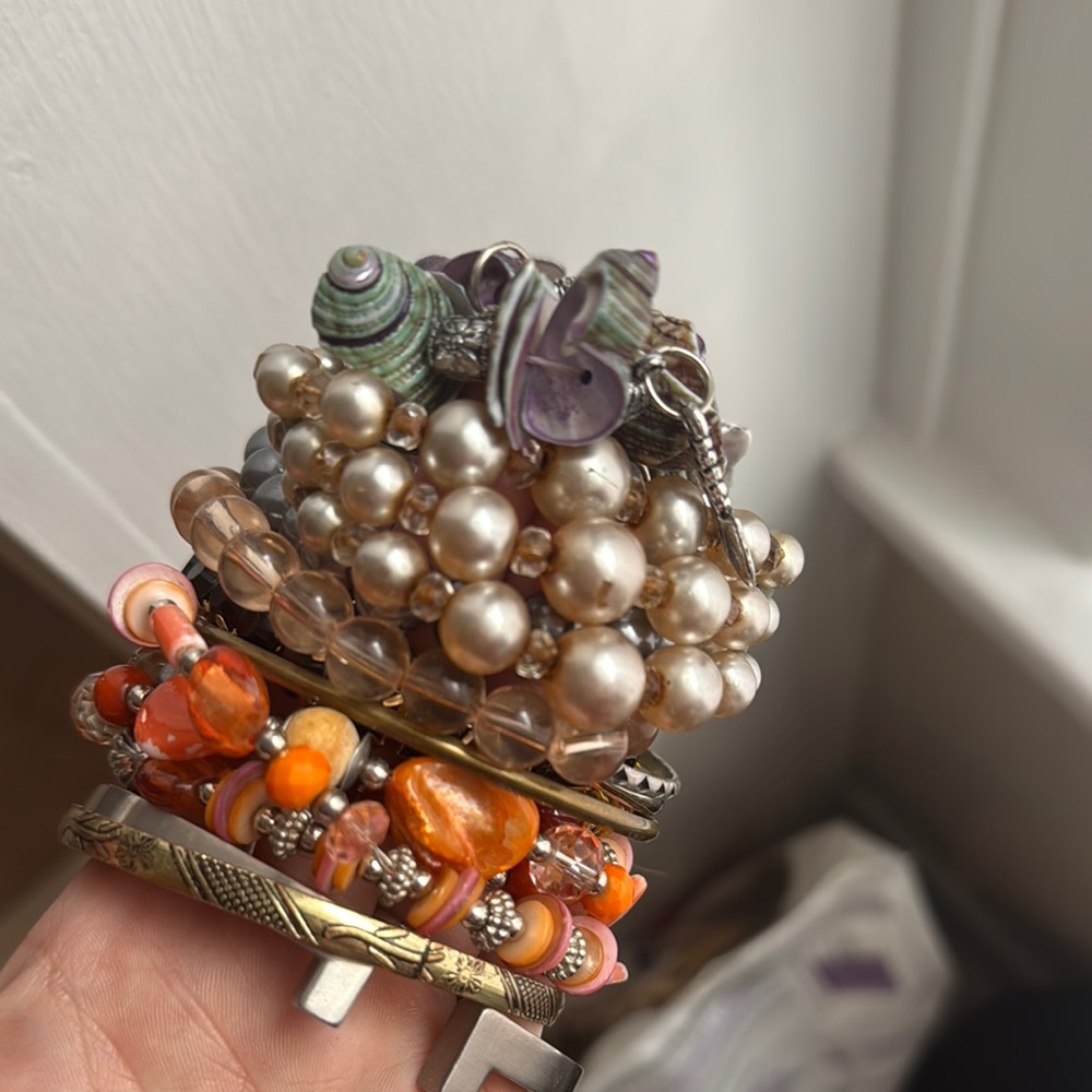 12 Colorful Beaded Bracelet Stack